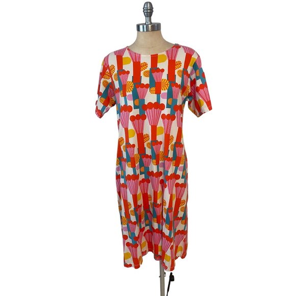 Marimekko Rare Limited Edition 2018 Pompula Flowerpots Print Dress Small - Picture 2 of 6